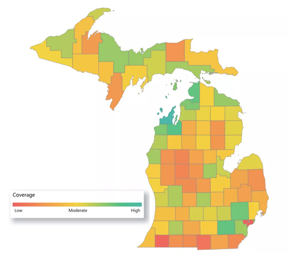 Vaccinations lag in Detroit: 55% of Michigan residents have received at least one dose of the COVID-19 vaccines, while only 24% of Detroiters have.