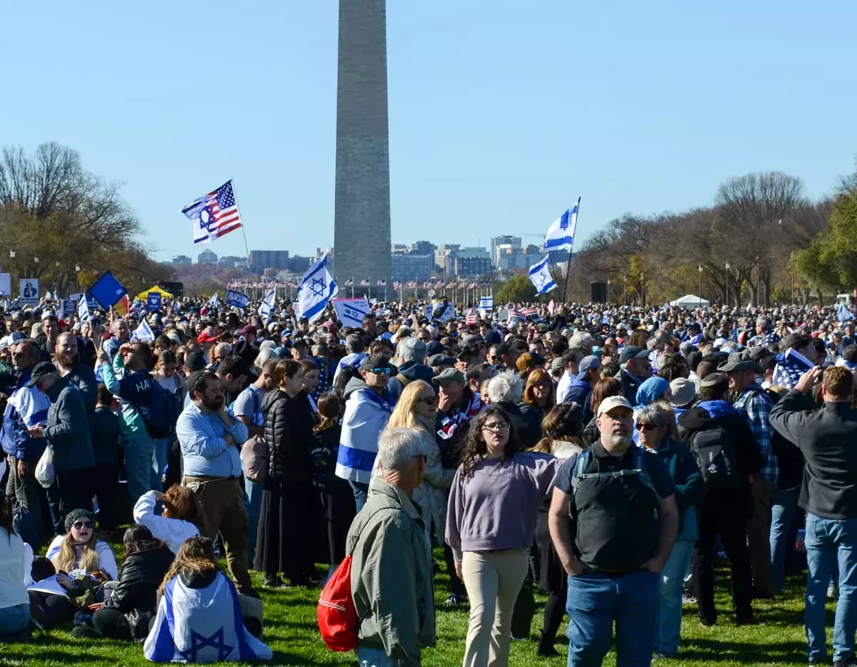 Image: Thousands gathered for the March for Israel, a pro-Israel rally held on Nov. 14, 2023 in Washington, D.C.