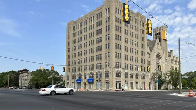 Bruce Wood was struck by a tire from a municipal truck at this intersection at Rosa Parks Boulevard and West Grand Boulevard.