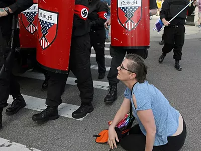 Image: Detroit police did nothing as neo-Nazis shoved me to the ground. James Craig should never be governor.