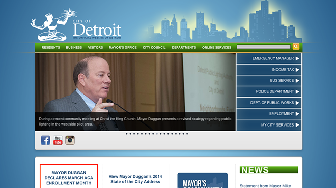 Image: Detroit seeking grant for new website