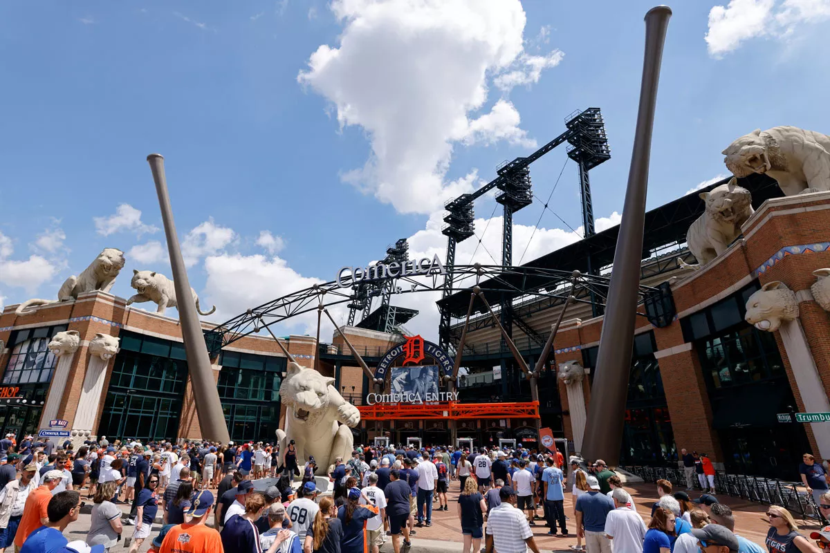Image: Detroit Tigers fans at Comerica Park.