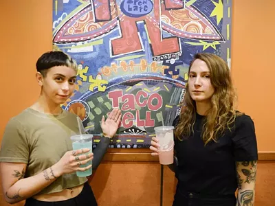 Nina Paletta and Megan Shaw at a local Taco Bell.