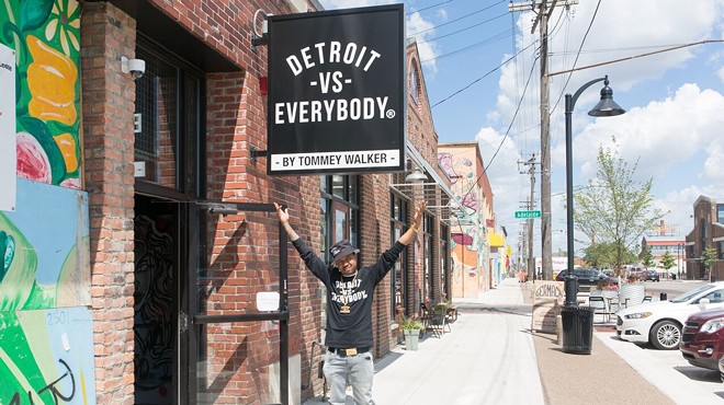 Tommey Walker at his Detroit vs. Everybody shop in Eastern Market.
