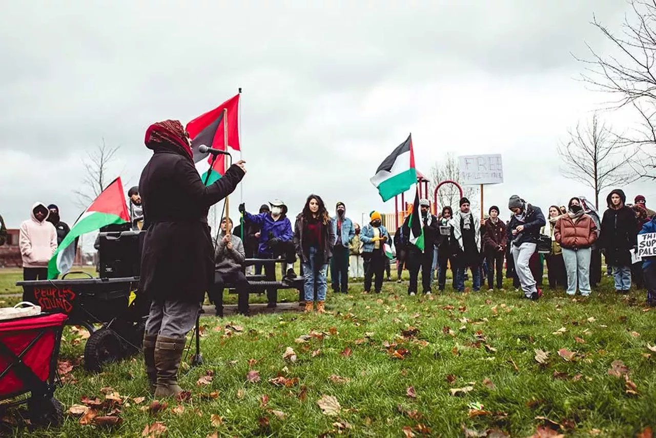 Image: Detroiters march in Banglatown and Hamtramck calling for a ceasefire in Gaza