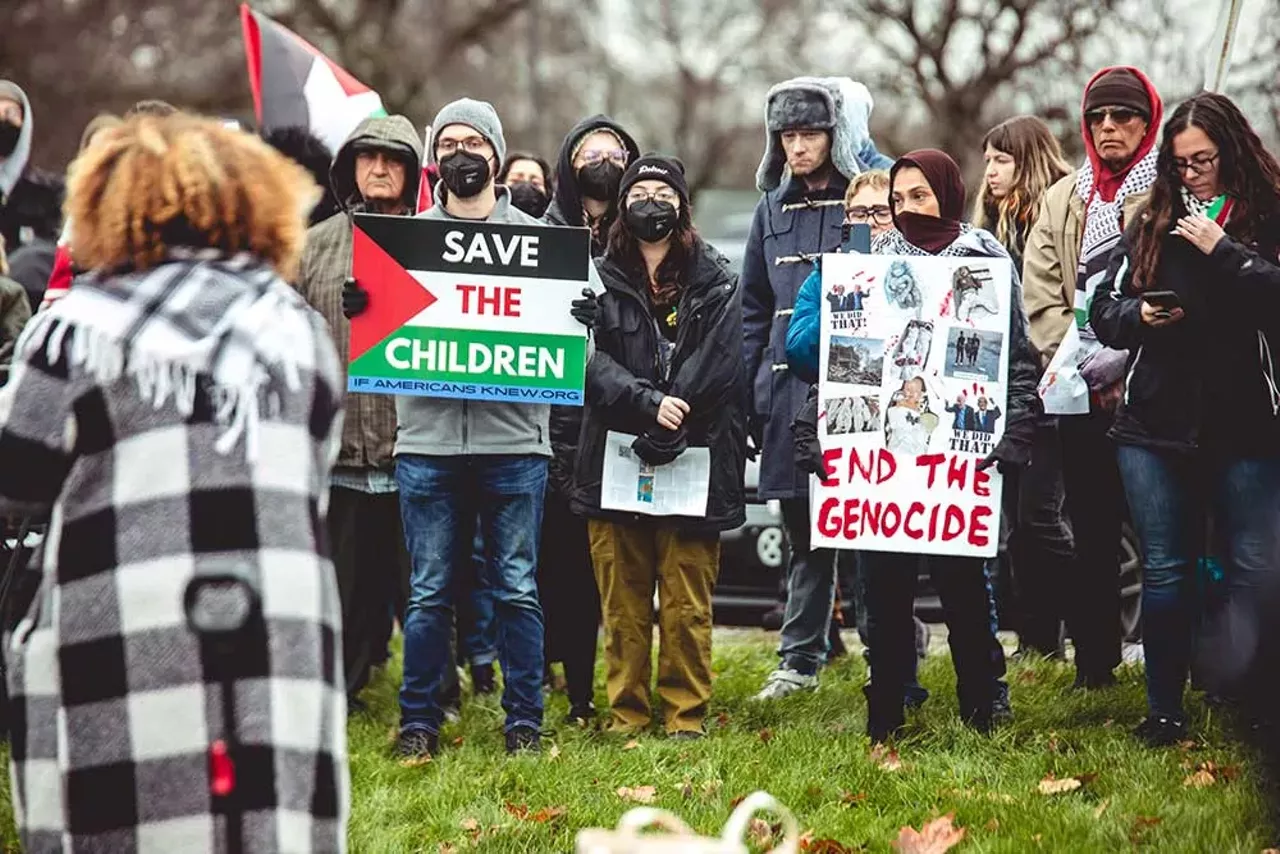 Image: Detroiters march in Banglatown and Hamtramck calling for a ceasefire in Gaza