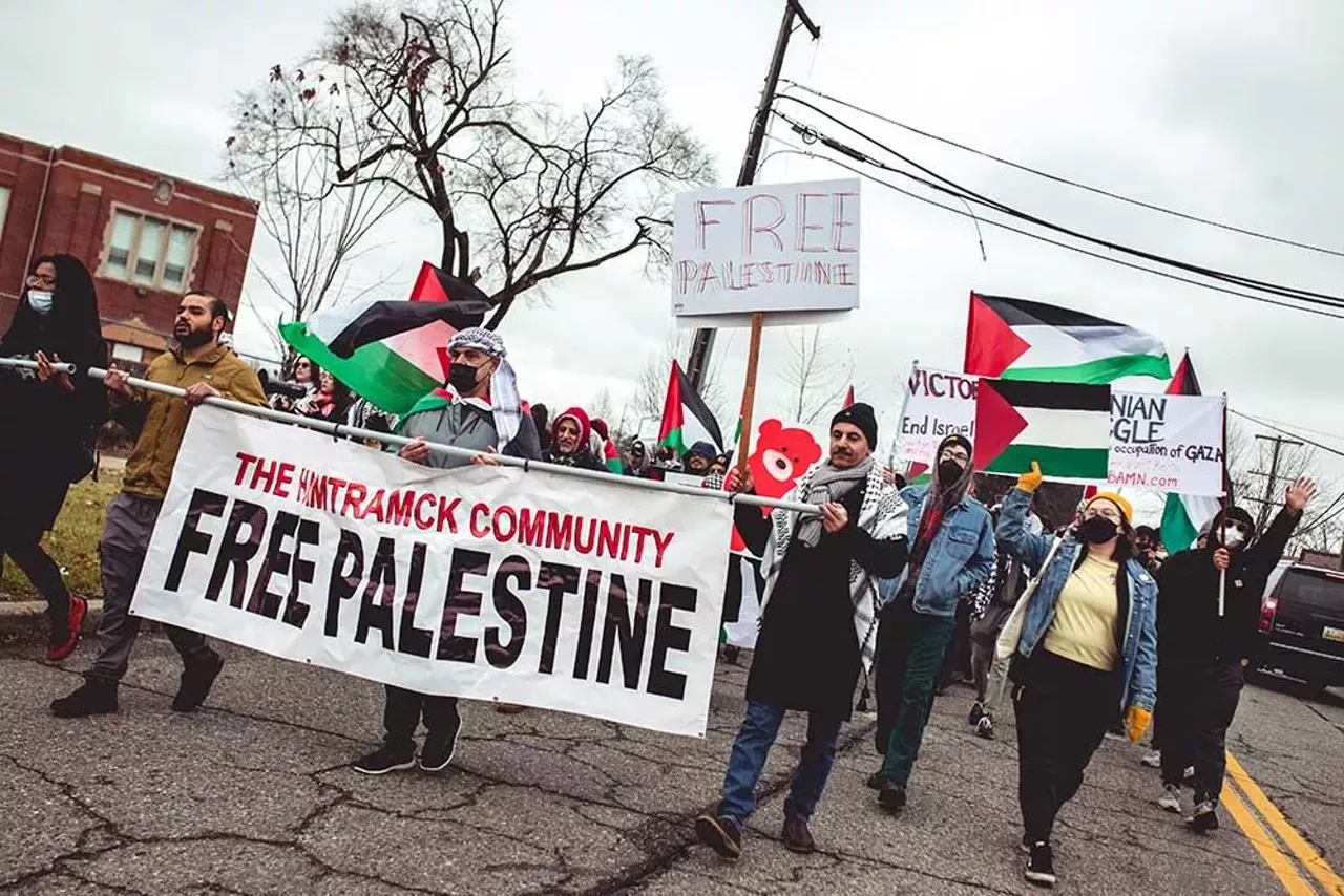 Image: Detroiters march in Banglatown and Hamtramck calling for a ceasefire in Gaza