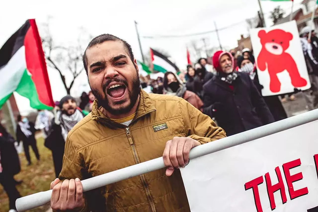 Image: Detroiters march in Banglatown and Hamtramck calling for a ceasefire in Gaza