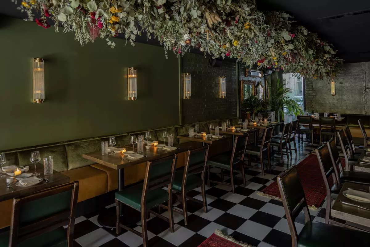 Image: Lady of the House features hundreds of dried plants hanging from its ceiling, which will change seasonally.