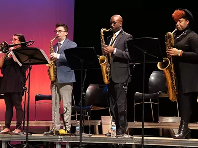 The Gathering Orchestra Nonet performs as part of the New Standards Jazz Crawl.