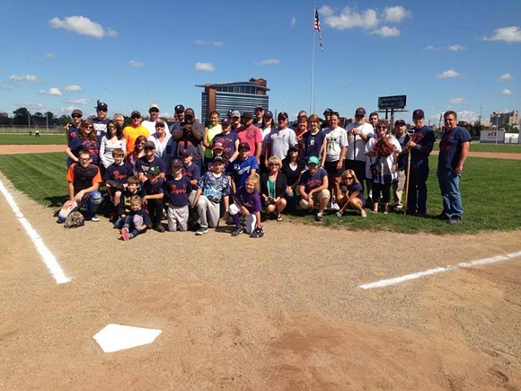 From the NFGC Facebook page: Our good friend Ken Sikora organized a really cool event at the field today. - The Center Line Tigers took on their parents to celebrate the end of their Little League season. Everyone had a great time at The Corner. - And thanks to State Rep. Doug Geiss (Taylor) for helping the NFGC prepare the field. We're always looking for new volunteers. Hope to see you next Sunday at 10 a.m.! - Courtesy Navin Field Grounds Crew