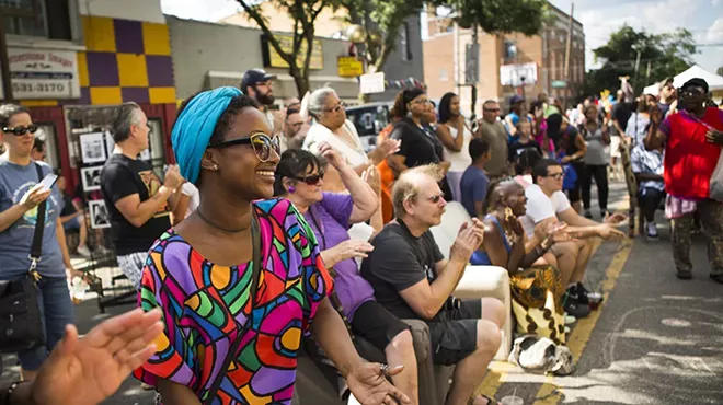 A scene from the Sidewalk Festival in Detroit.