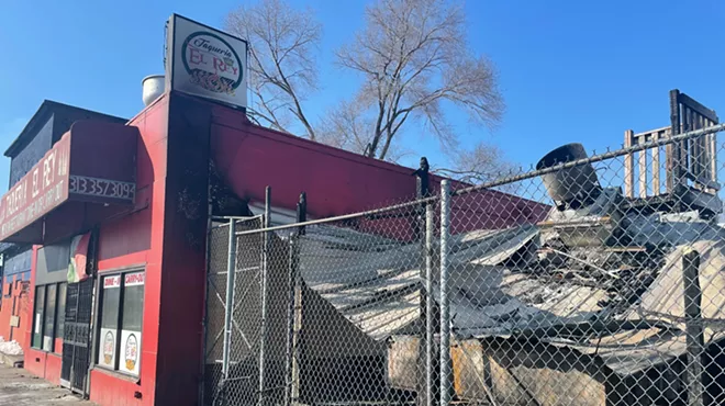 Fire damage at Taqueria El Rey.