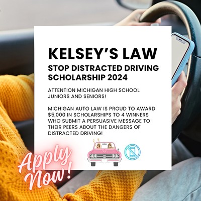 Distracted Driving Awareness Scholarship by Michigan Auto Law - Applications Now Accepted