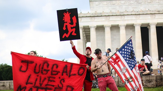 Juggalos march on Washington, DC in 2017 to protest the FBI's gang designation.