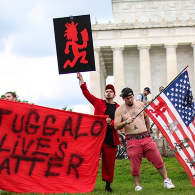 Juggalos march on Washington, DC in 2017 to protest the FBI's gang designation.