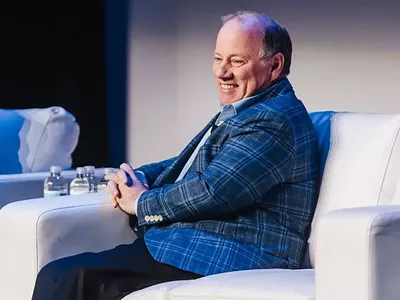 Detroit Mayor Mike Duggan speaks at a Detroit Chamber of Commerce event in January.