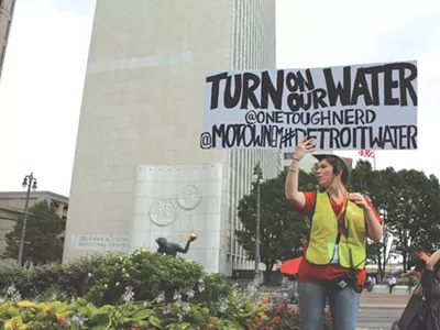 More than 1,000 people took to the streets of downtown Detroit to demonstrate against the city’s ongoing water shutoffs on July 18, 2014. The protest was organized by the National Nurses United.