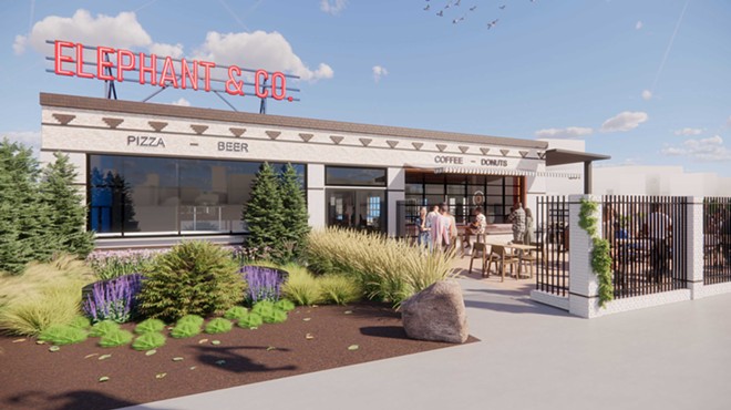 A rendering of the new Elephant & Co. space planned for 456 Charlotte St., Detroit.