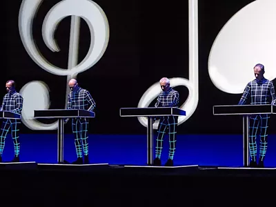 Image: Electronic music pioneers Kraftwerk, who were both inspired by the music of the Motor City and also influenced it, perform in Detroit on Saturday (2)