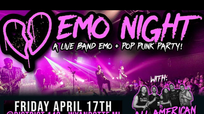 Image: EMO NIGHT WITH ALL AMERICAN THROWBACKS - POP PUNK / EMO PARTY BAND