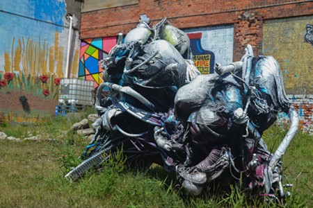 Established in 2011, the Lincoln Street Art Park, located at 5926 Lincoln St. in Detroit is a community arts project tucked behind a recycling center on Holden Avenue. Items dropped off for recycling can find a new life as a piece of artwork in the park.