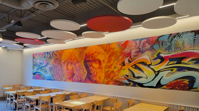The interior of Estia Greek Street Food's new Grosse Pointe Woods location.