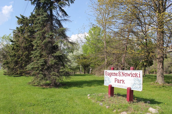 Eugene S. Nowicki Park is one of three pieces of land owned by Rochester Hills, which leased its mineral rights to an oil and gas exploration company last year. (Courtesy of Don’t Drill the Hills) - Courtesy photo.
