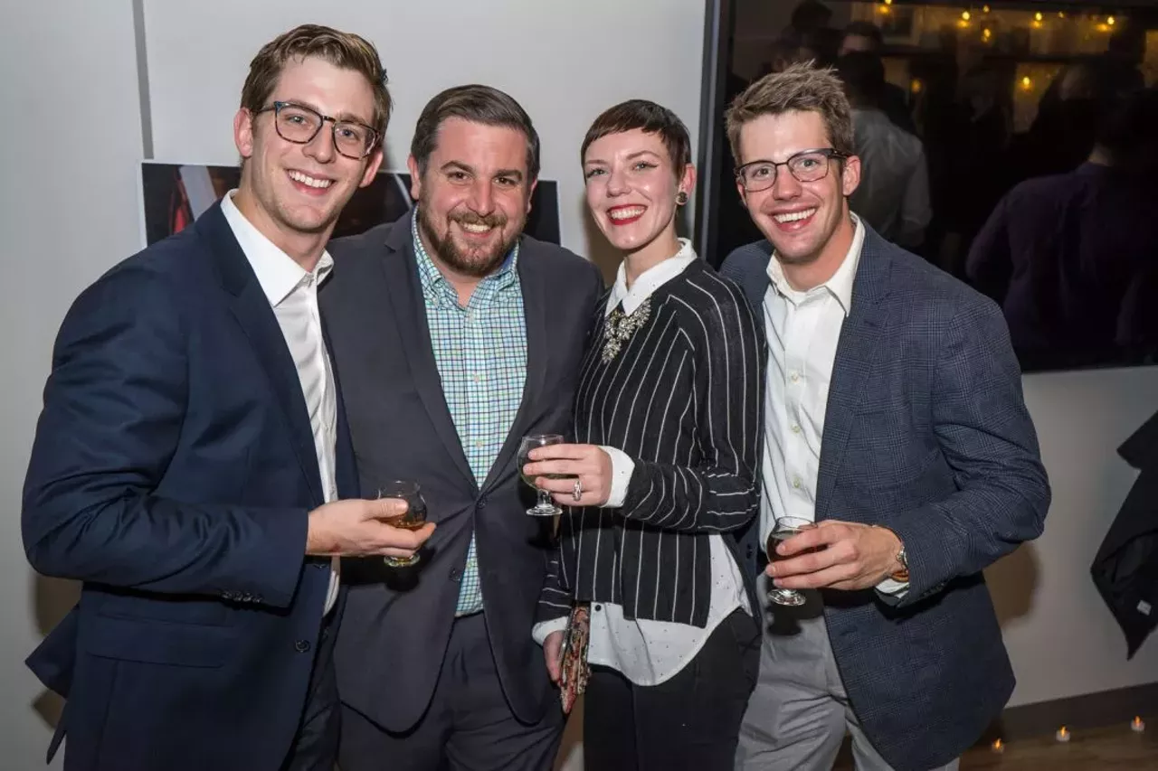 Image: Everyone we saw at Hall of Whiskey inside Detroit's Fisher Building