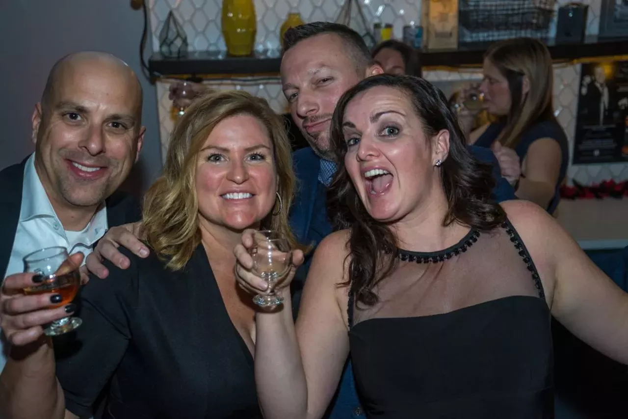 Image: Everyone we saw at Hall of Whiskey inside Detroit's Fisher Building