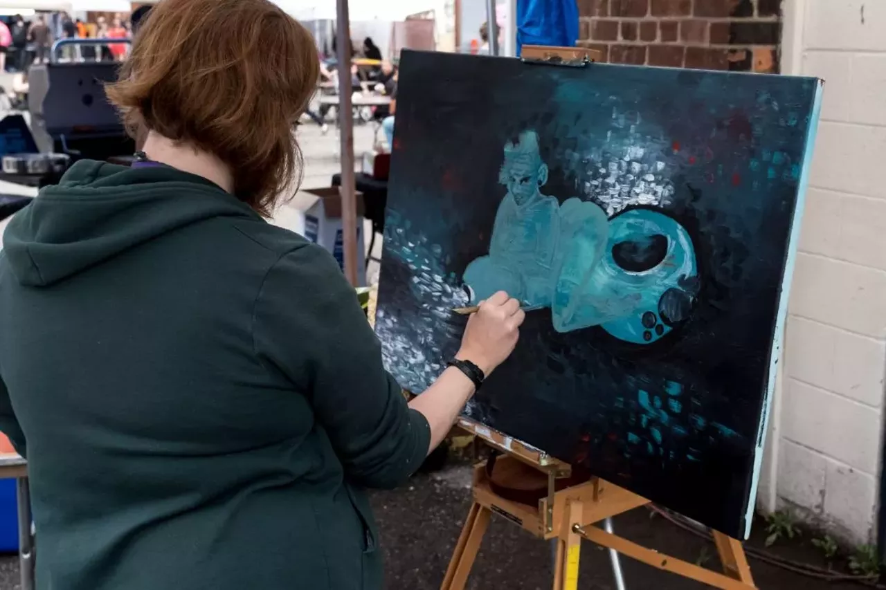 Image: Everyone we saw at the Michigan Glass Project event at the Russell Industrial Center