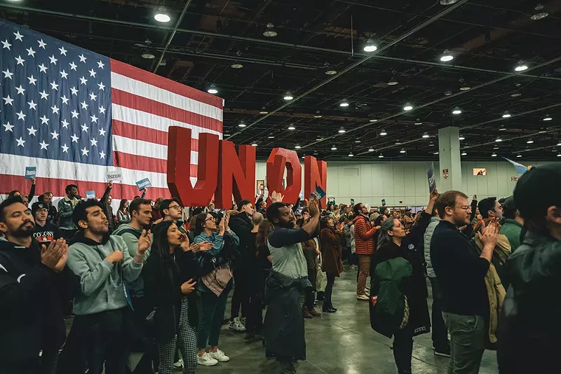 Image: Everyone we saw feeling the Bern at Bernie Sanders' Detroit rally at TCF Center