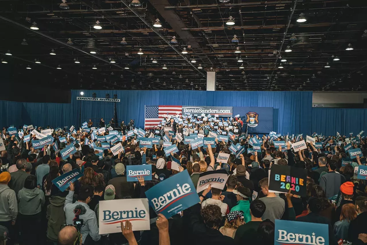 Image: Everyone we saw feeling the Bern at Bernie Sanders' Detroit rally at TCF Center