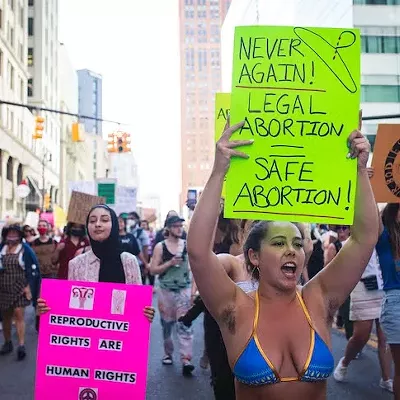 Image: Everyone we saw marching in Detroit for reproductive rights after 'Roe v. Wade' was overturned on Friday