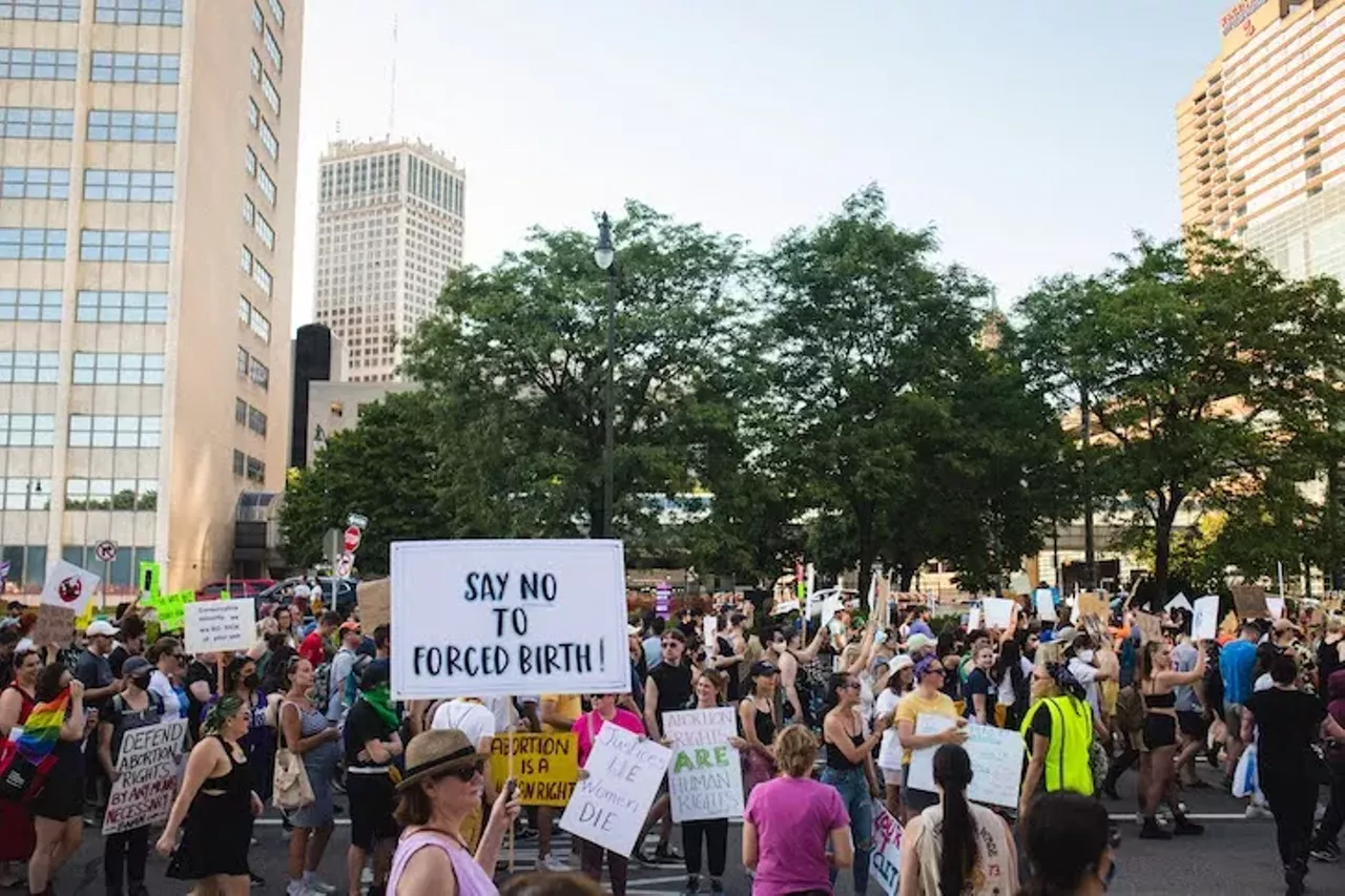 Image: Everyone we saw marching in Detroit for reproductive rights after 'Roe v. Wade' was overturned on Friday