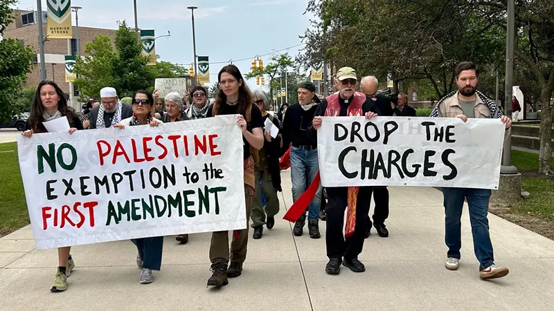 Religious leaders and Wayne State University students demanded misconduct charges be dropped against a pro-Palestinian activist.