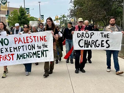 Religious leaders and Wayne State University students demanded misconduct charges be dropped against a pro-Palestinian activist.