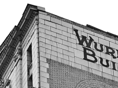 A piece of the cornice from atop the Wurlitzer Building at 1509 Broadway in Detroit recently fell 12 stories, crashing through the roof of the neighboring building, 1515 Broadway.