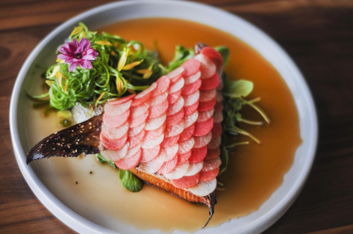 Among the best plates at Tiger Lily is the hamachi kama, or grilled yellowtail tuna collar.