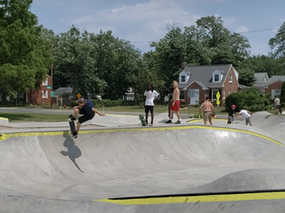 Legend Tony Hawk shredding at Geary Park in Ferndale in 2019.