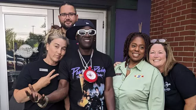 Image: Flavor Flav spotted at Buddy's Pizza