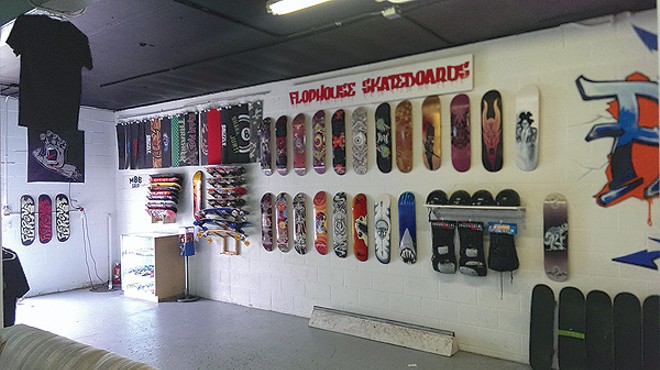 Flophouse Custom Skateboards offers custom designs, half-pipe