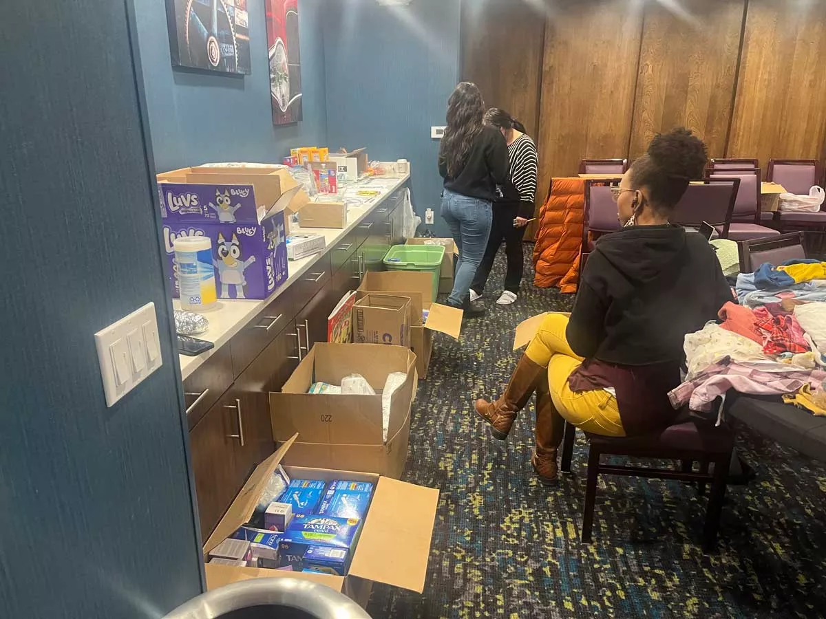 Image: Southwest Detroit residents displaced by the water main break are sheltering at hotels throughout the metropolitan area.