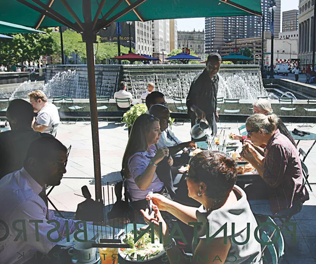 Fountain Bistro at Campus Martius in Detroit. - Photo: Rob Widdis