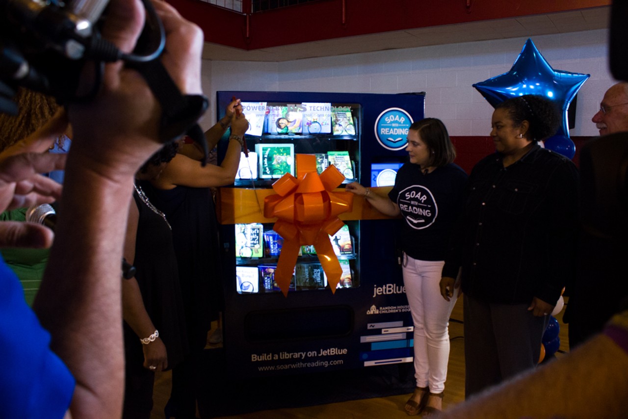 Free book vending machine launch party [PHOTOS]