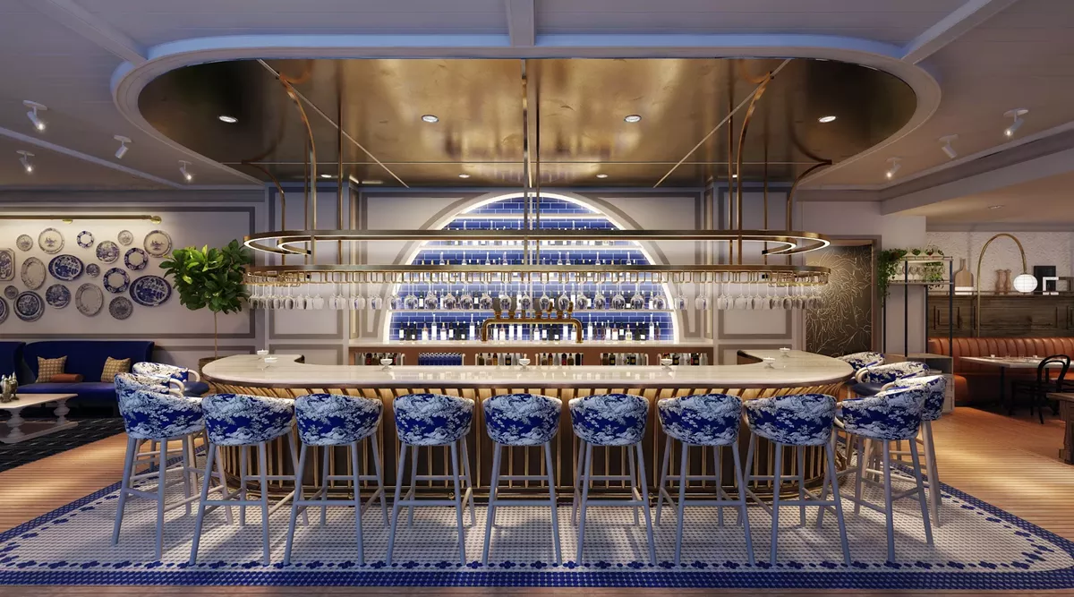 Image: The interior of La Serre in Ann Arbor’s Vanguard Hotel.