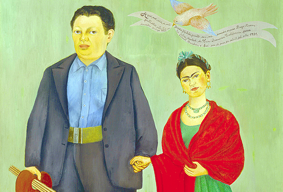 Frieda and Diego Rivera, Frida Kahlo, 1931, oil on canvas, San Francisco Museum of Modern Art, Albert M. Bender Collection, Gift of Albert M. Bender. - © 2014 BANCO DE MÉXICO DIEGO RIVERA FRIDA KAHLO MUSEUMS TRUST, MEXICO, D.F. / ARTISTS RIGHTS SOCIETY (ARS), NEW YORK