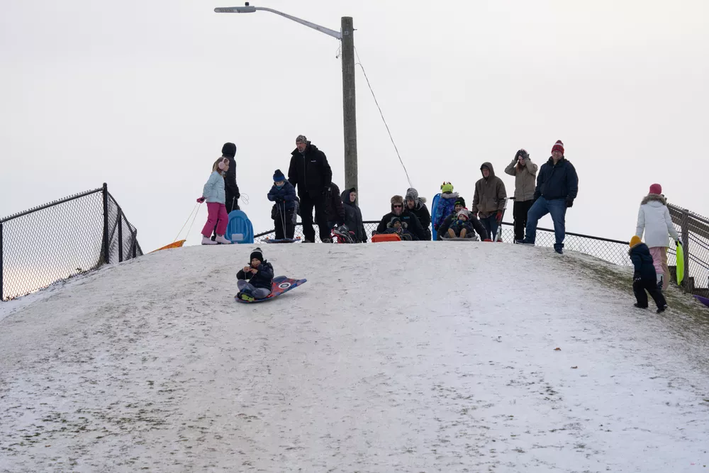 Maybe we can finally go sledding.