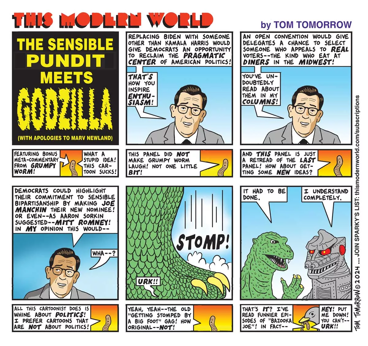 Image: Godzilla meets the sensible pundit