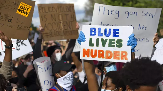 A recent protest against police brutality in Detroit.